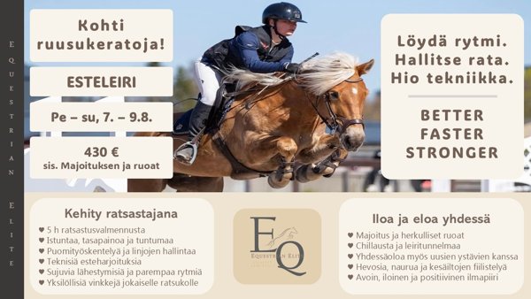 Product image of  Leirille ilmoittautuminen - Esteleiri 7.-9.8.26