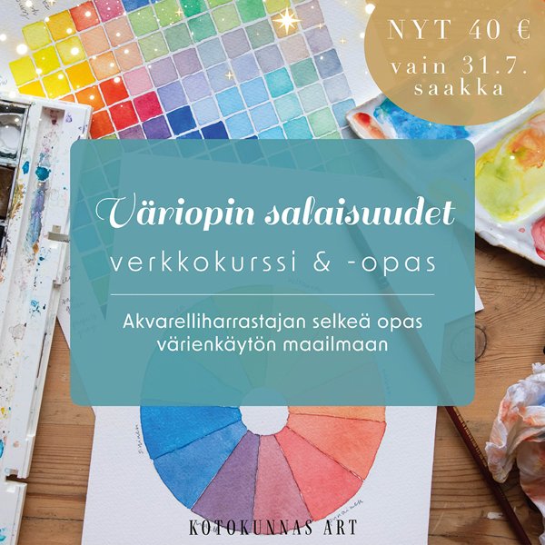 Product image of  Väriopin salaisuudet -verkkokurssi & PDF-opas (poistuva tuote)