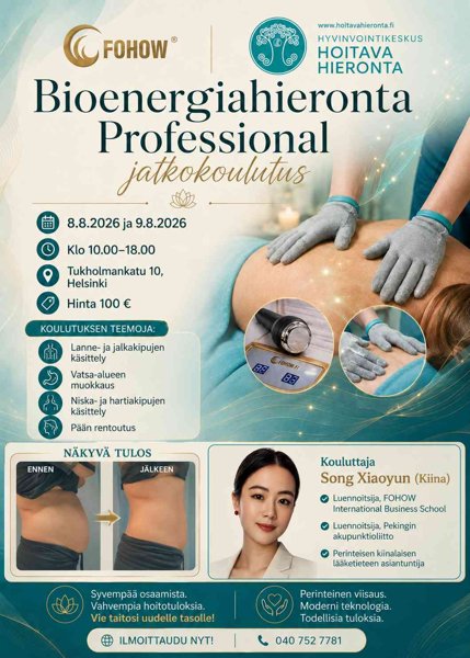 Product image of  Terapeuttinen bioenergiahieronta ammattilainen jatkakoulutus