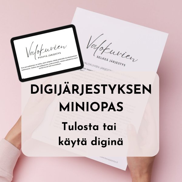 Product image of  Valokuvat järjestykseen – digijärjestyksen miniopas