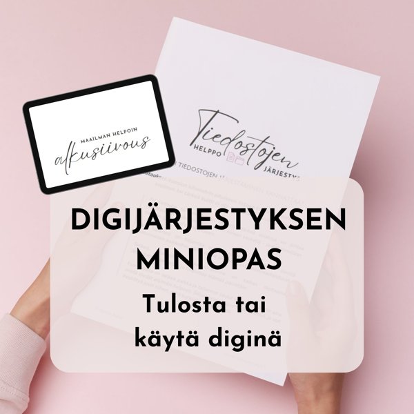 Product image of  Näin järjestät tiedostosi – digijärjestyksen miniopas