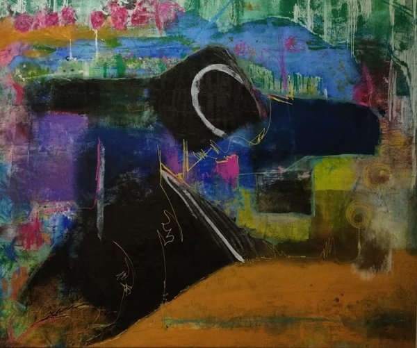 Product image of  Meren pohjassa, sekatekniikka, 120x100
