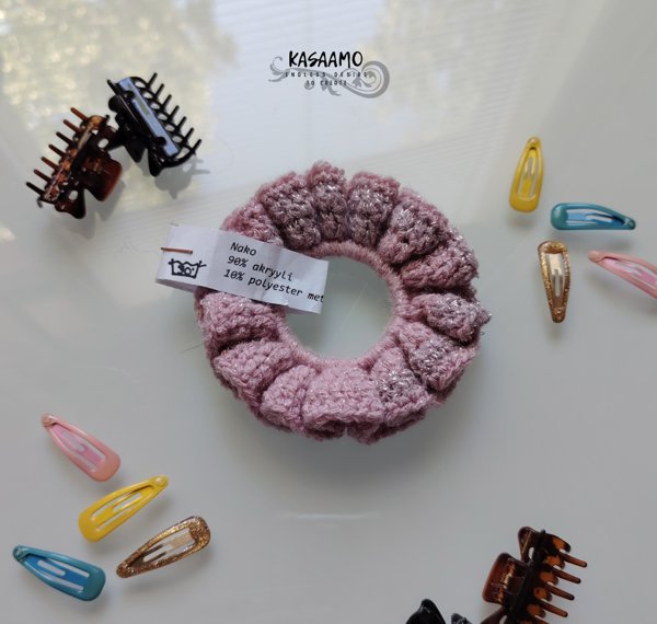 Product image of Virkattu Donitsi -vaalearoosa/hopea