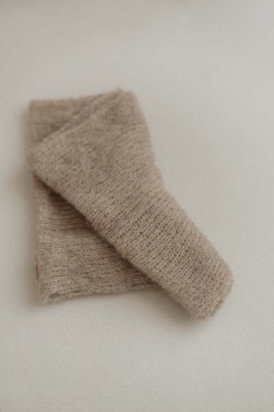 Product image of  Ivory mohair knitted wrap -beige