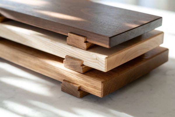 Product image of Leikkuulauta / tarjoilualusta lohenpyrstöjaloilla pähkinä