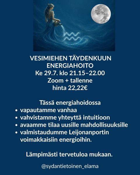 Product image of  VESIMIEHEN TÄYSIKUUN ENERGIAHOITO