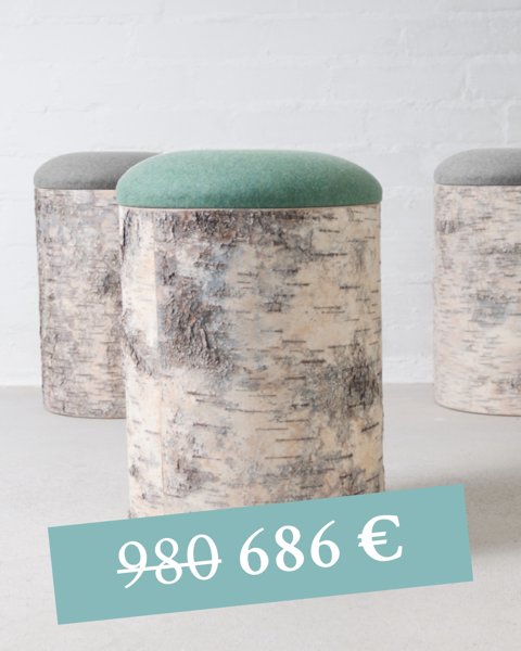 Product image of Birch Forest stool GREEN