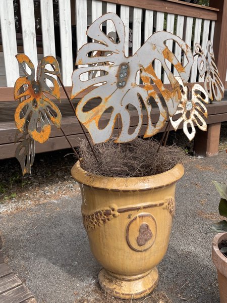 Product image of 3kpl Ruosteinen rouhea rustiikkinen lehti