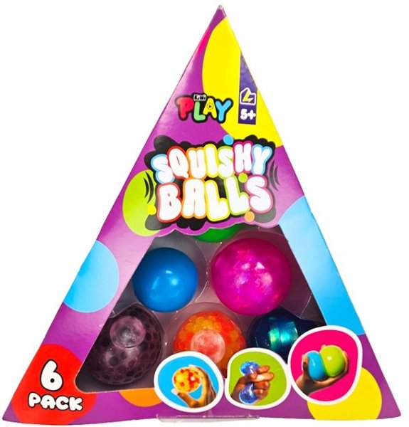 Product image of  Kiwi Play Squishy Balls 6-Pack 20x23cm
