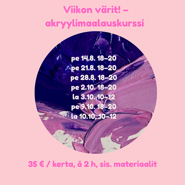 Product image of  10.10.2026: Viikon värit! – akryylimaalauskurssi Turussa