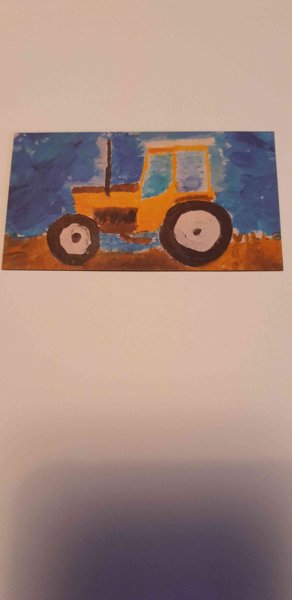 Product image of Traktorimagneettikortti, kellertävä traktori