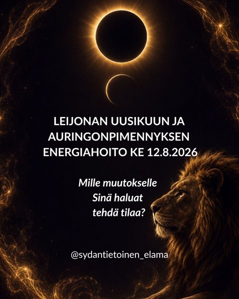 Product image of  LEIJONAN UUSIKUU JA AURINGONPIMENNYS -ENERGIAHOITO