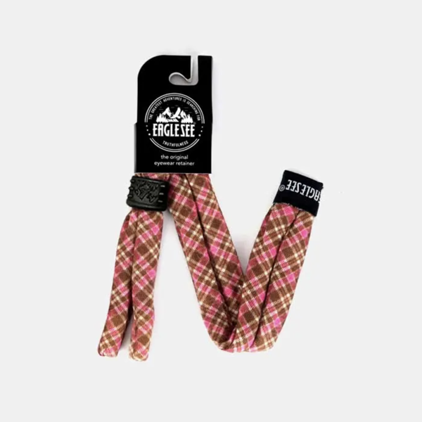 Product image of Pink Tartan Glasses Strap - Adjustable Scottish Plaid