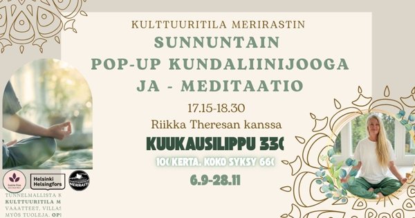 Product image of 1kk Sunnuntaiset Pop-Up Kundalinijoogatunnit