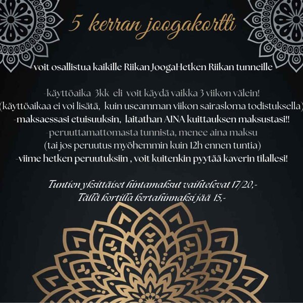Product image of  5 kerran joogailukortti, Huom! voimassa 3 kk