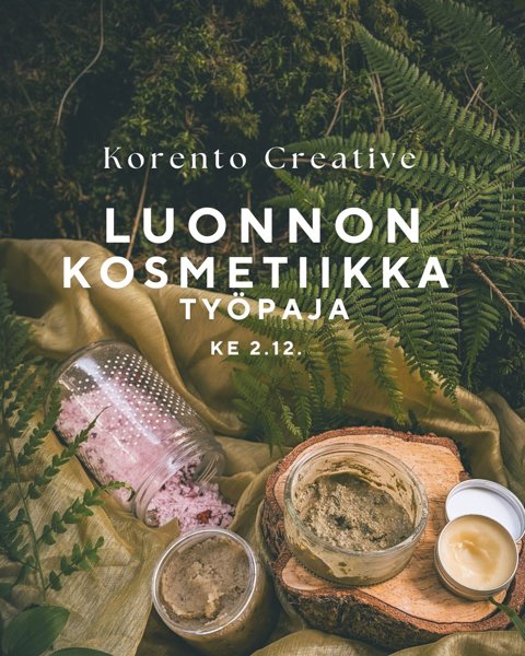 Product image of  KE 2.12. Luonnon kosmetiikka -työpaja Vihtijärvi