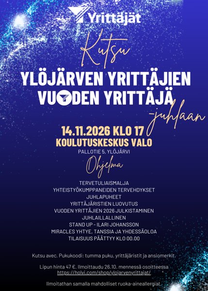 Product image of  Vuoden yrittäjä juhla