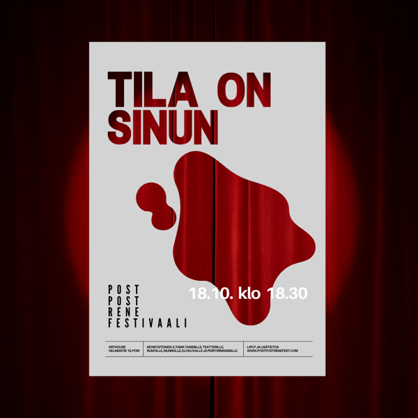 Product image of Tila on sinun -iltama / 18.10. klo 16.00 POSTPOSTRENEFESTIVAALI