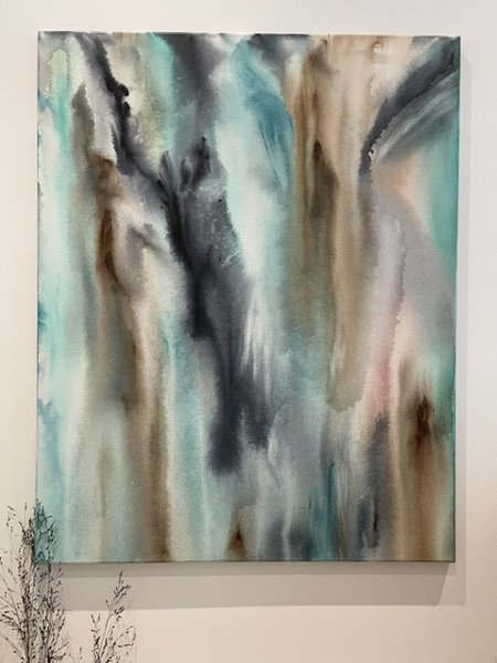 Product image of  ”Metamorphosis” -akvarelliteos kanvaksella / 92 x 73 cm