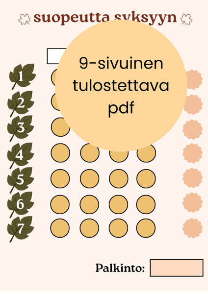 Product image of Suopeutta syksyyn