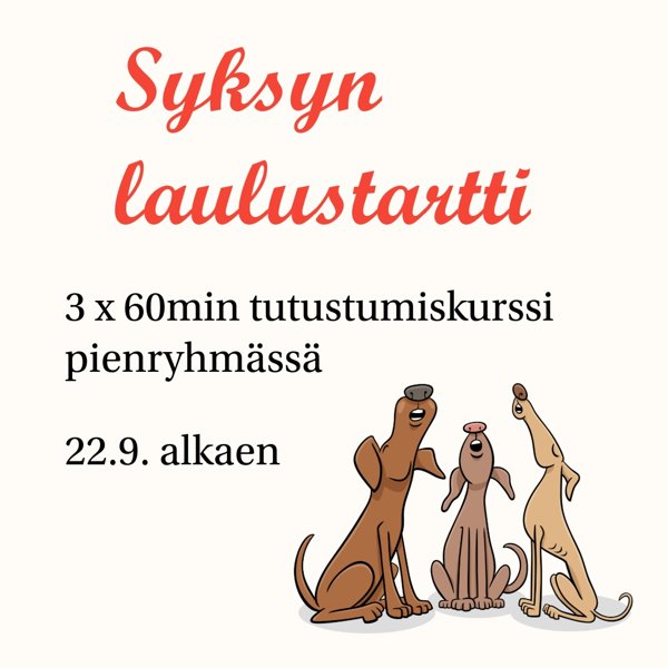 Product image of Syksyn laulustartti – tutustu laulamiseen pienryhmässä