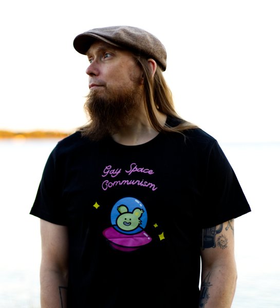 Product image of  "Gay space communism" unisex T-paita