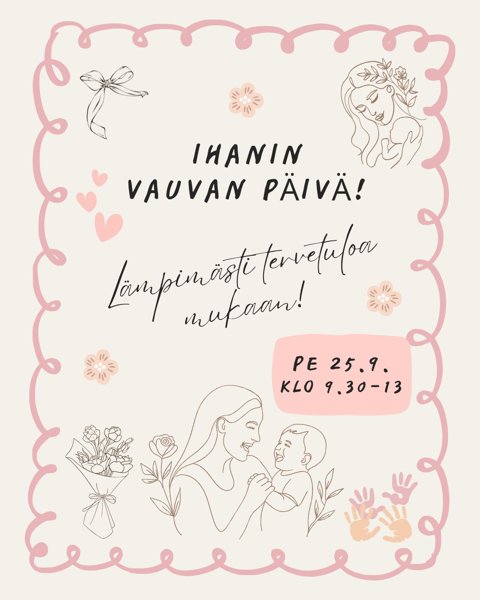 Product image of  Vauvan päivän tapahtuma! Perhelippu aikuinen ja 1 pikkuinen