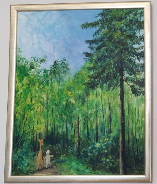 Product image of  Metsässä kävelyllä - maalaus/ Walking in the forest -painting