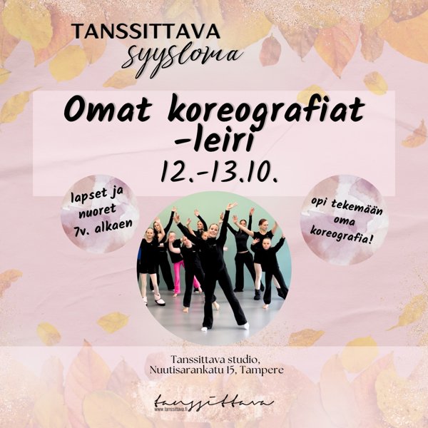 Product image of Omat koreografiat -leiri (7v. alkaen) 12.-13.10.