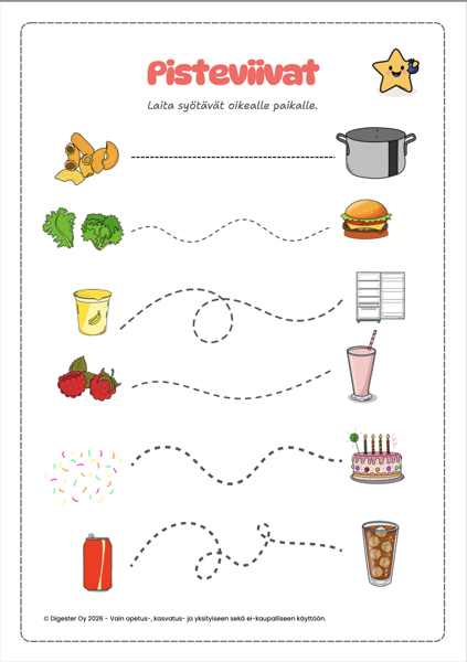 Product image of Laita syötävät oikeille paikoilleen (ilmainen)