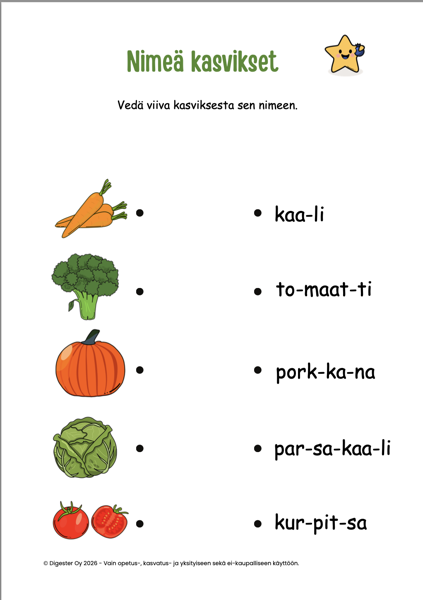 Product image of Nimeä kasvikset (ilmainen)