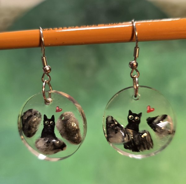 Product image of Taidekorvakorut, Musta kissa ja rutiilikvartsit
