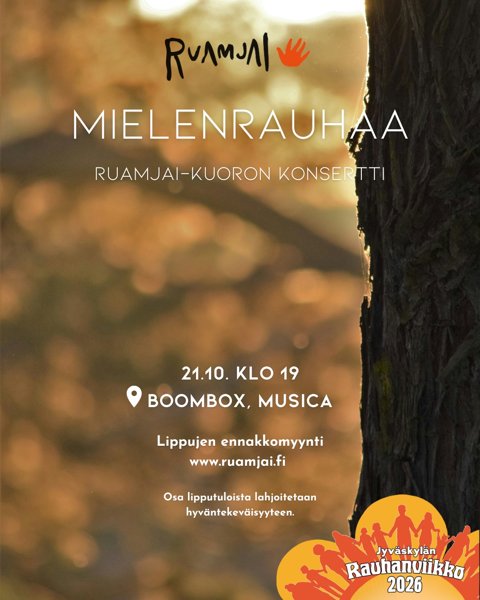 Product image of  Mielenrauhaa / Boombox ke 21.10. klo 19 (Alle 15v. pelkkä lippu)