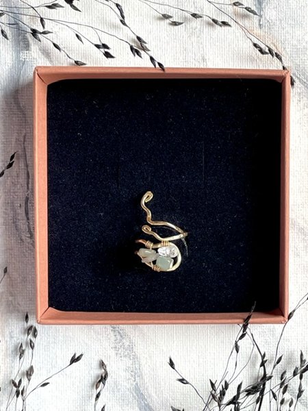 Product image of  "Dream Weaver" -sormus (akaatti & vuorikrist.)