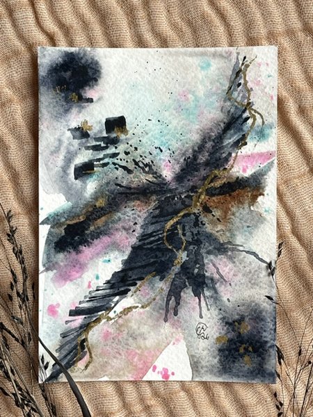 Product image of  ”On my way” -akvarellikortti