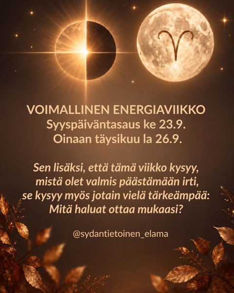 Product image of  Syyspäiväntasauksen ja Oinaan täysikuun - energiahoitopaketti