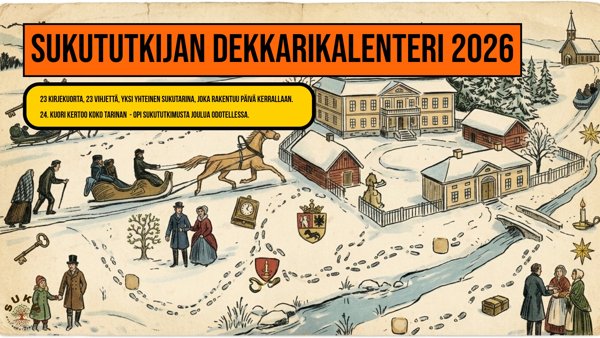 Product image of  Sukututkijan dekkarijoulukalenteri 2026
