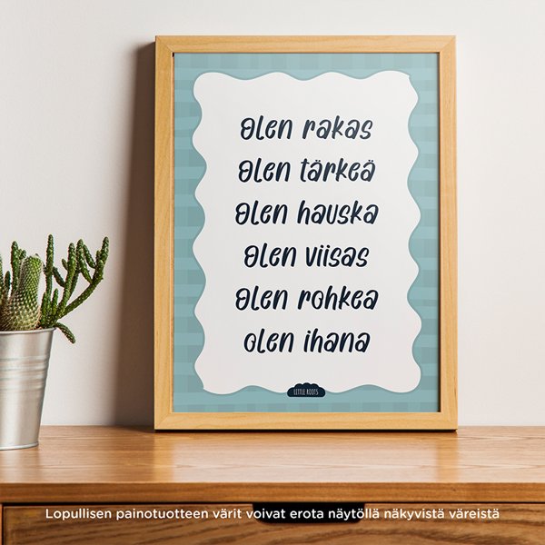 Product image of  Olen rakas, olen tärkeä -juliste | Digitaalinen tuote