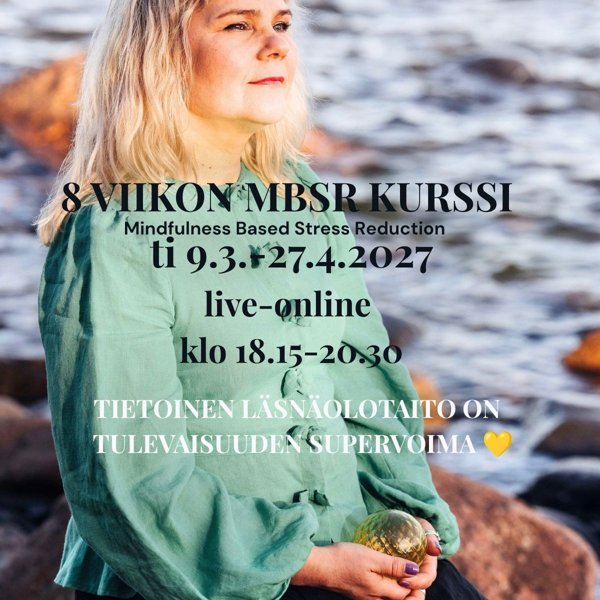 Product image of  8 VIIKON MBSR KURSSI 9.3.-27.4.2027 LIVE-ONLINE // PERUSHINTA