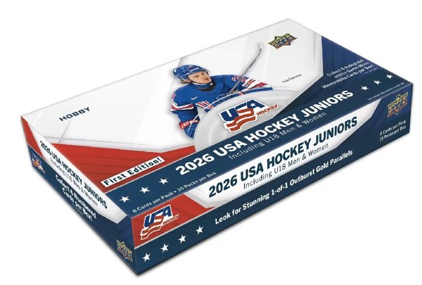 Product image of  2026 Upper Deck Team USA Juniors Hockey Hobby Box