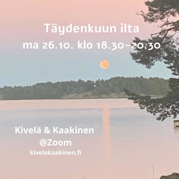 Product image of  Täydenkuun ilta Zoomissa ma 26.10.
