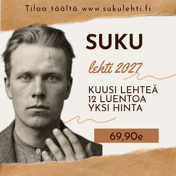 Product image of  SUKU - lehti sukututkijoille, vuositilaus 2027 + luentopaketti