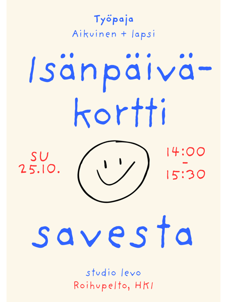 Product image of  Isänpäiväkortti savesta (Aikuinen + lapsi)
