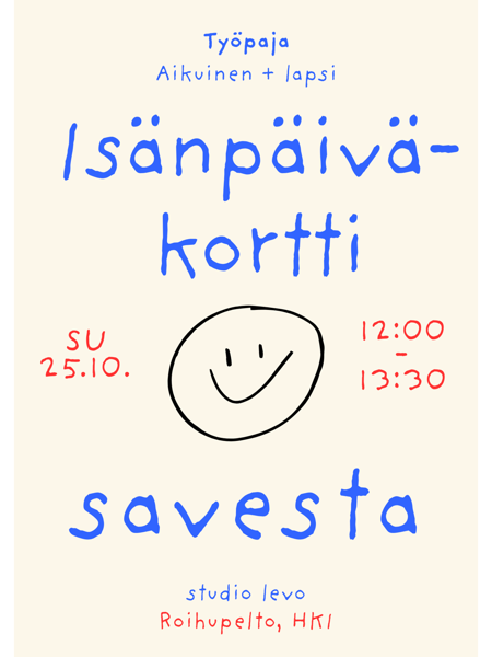 Product image of  Isänpäiväkortti savesta (Aikuinen + lapsi)