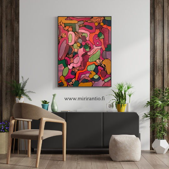 Product image of  "Kompositio X" / Akryylimaalaus 50x60cm