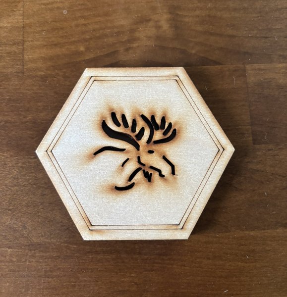 Product image of  Hirvi lasinalunen - 4 kpl (Moose Coaster - 4 pcs)