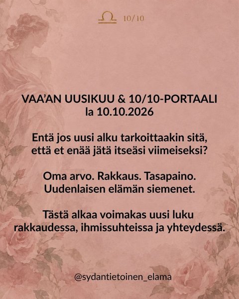 Product image of  Vaa'an uusikuu ja 10/10-portaalin energiahoito TALLENNE