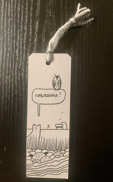 Product image of Käsinpiirretty kirjanmerkki "Lukurauha"