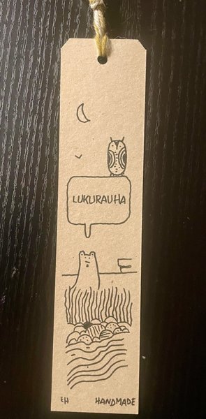 Product image of Käsinpiirretty kirjanmerkki "Lukurauha"