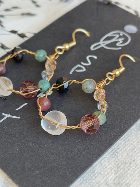 Product image of  "Spirit” -korvakorut, (akaatti & vuorikrist.)